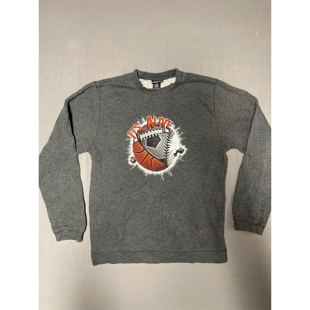 Joe Boxer Kids Gray Its Alive Sports Graphic Crewneck Sweatshirt Size 14/16